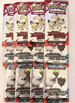 12x Pokemon Destined Rivals & Journey Together Fun Booster Pack Lot - NEW/SEALED - Image 1