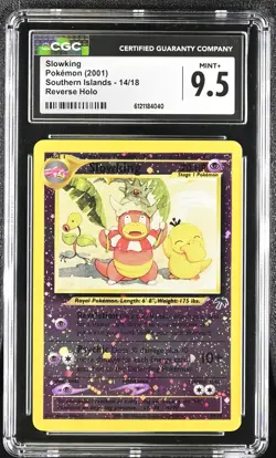 CGC 9.5 MINT+ Slowking 2001 Southern Islands 14/18 Reverse Holo Pokemon Card - Image 1