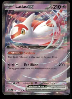 Latias EX 2024 Surging Sparks Double Rare Pokemon Card 076/191 (NM) - Image 1