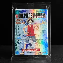 One Piece CCG Monkey D Luffy US Voyage Character Card P-055 5000 Power - Image 1