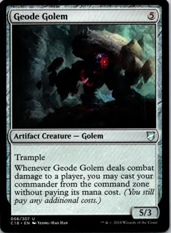 Geode Golem - 56 - Commander 2018 - Magic MTG - LP - Image 1