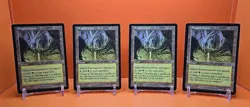 (4) 1998 MAGIC THE GATHERING URZA'S SAGA SLIPPERY KARST #327 PLAYED - Image 1