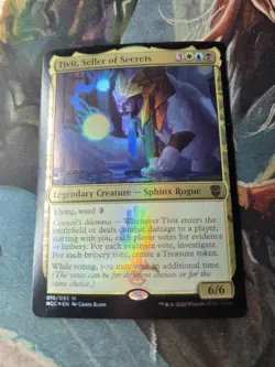 Tivit, Seller of Secrets #10 (Foil) (NM) Streets New Capenna NCC Magic MTG - Image 1