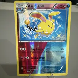 Pokemon TCG Azumarill 77/114 - XY Steam Siege Reverse Holo Shiny 2016 - Image 1