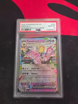 Espeon ex Prismatic Evolutions 034 Surprise Box Exclusive PSA 10 Pokemon - Image 1