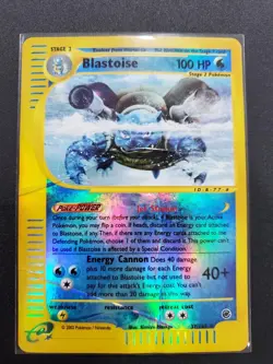 Blastoise 037/165 Expedition Base Set Reverse Holo HP Pokemon TCG - Image 4