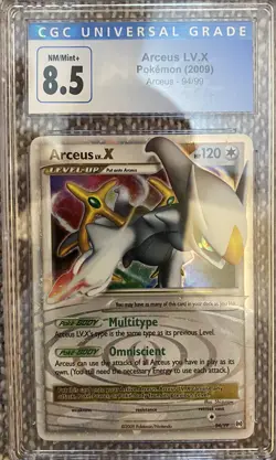 CGC 8.5 Arceus LV.X 94/99 Holo Ultra Rare Arceus 2009 Pokemon - Image 1
