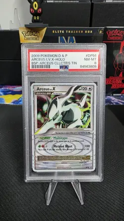 2009 POKEMON BLACK STAR PROMO ARCEUS LV X #DP56 ULTRA RARE PSA 8 - Image 1