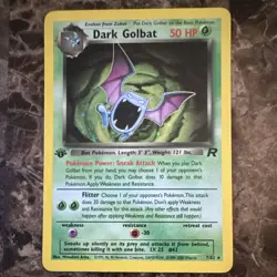 Pokemon TCG Dark Golbat Team Rocket 7/82 1st Edition Holo Rare NM/LP - Image 1
