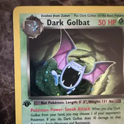 Pokemon TCG Dark Golbat Team Rocket 7/82 1st Edition Holo Rare NM/LP - Image 3