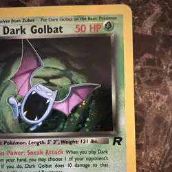 Pokemon TCG Dark Golbat Team Rocket 7/82 1st Edition Holo Rare NM/LP - Image 4