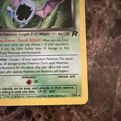 Pokemon TCG Dark Golbat Team Rocket 7/82 1st Edition Holo Rare NM/LP - Image 5