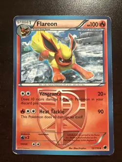 Flareon 12/116 Uncommon DMG Pokemon TCG Black & White Plasma Freeze - Image 1