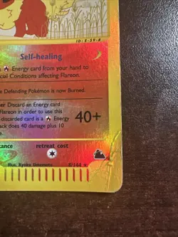 Flareon 8/144 Reverse Holo Rare DMG Pokemon TCG Skyridge DMG - Image 4