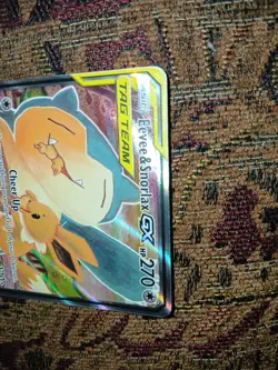 Eevee & Snorlax GX SM169 Promo Tag Team LP To Nm Pokemon - Image 4