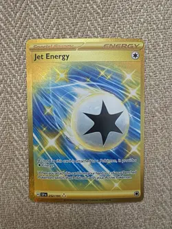 Pokemon Jet Energy Holo Hyper Rare 252/191 Sv08: Surging Sparks Special Energy - Image 1