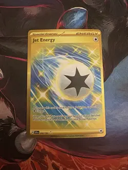Pokemon Jet Energy Holo Hyper Rare 252/191 Sv08: Surging Sparks Special Energy - Image 3