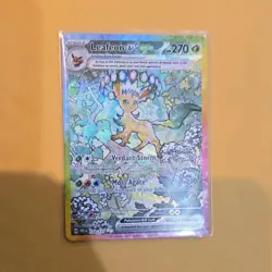 Pokemon Leafeon EX Full Art Special Illustration Rare 144/131 Sv: Prismatic Evo. - Image 1