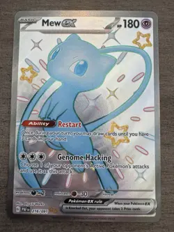 Pokemon TCG Mew ex Paldean Fates 216/091 Shiny Ultra Rare - NM - Image 1