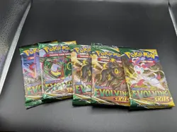 Lot Of 5 Pokemon TCG SWSH Evolving Skies Booster Packs Sealed English - Image 1