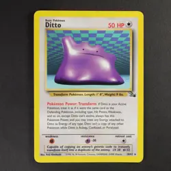 Ditto 18/62 Fossil Pokemon TCG VG Condition Non Holo - Image 1