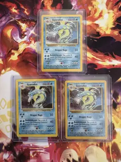 Pokemon TCG Gyarados Holo Card 6/102 Base Set Unlimited Rare Vintage - Image 1