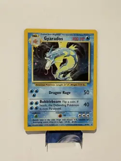 Pokemon Gyarados TCG Holo Rare Card 6/102 Base Set Vintage WOTC - Image 1