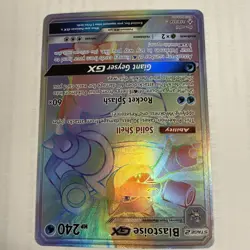 Pokemon Blastoise GX Rainbow Secret Rare Holo Card 218/214 Unbroken Bonds - Image 3