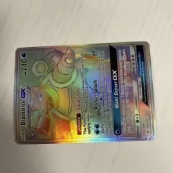 Pokemon Blastoise GX Rainbow Secret Rare Holo Card 218/214 Unbroken Bonds - Image 5
