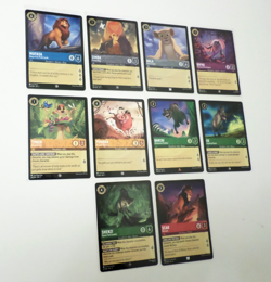 Disney Lorcana Theme Lot- The Lion King Theme Lot Of 10 Cards - Image 1