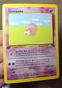 1999 POKEMON TCG FOSSIL SET 1ST EDITION SLOWPOKE CARD 55/62 - Image 1