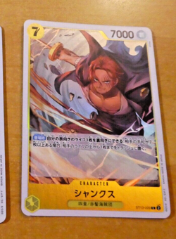 ONE PIECE JAPANESE CARD GAME HOLO CARTE Shanks ST13-009 JAPAN ** - Image 1