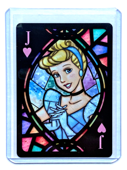 Disney CINDERELLA Stained Glass Jack of Hearts Playing Card w/Top Loader NM-MT ! - Image 3