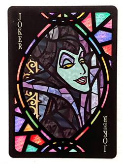 Japan Disney MALEFICENT Stained Glass JOKER Playing Card w/ Sleeve & Top Loader - Image 1