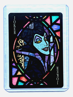 Japan Disney MALEFICENT Stained Glass JOKER Playing Card w/ Sleeve & Top Loader - Image 3
