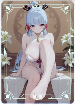 ❤KAMISATO AYAKA - Goddess Story Anime Waifu Card - UNDER THE NIGHTGOWN - SP-29 - Image 1