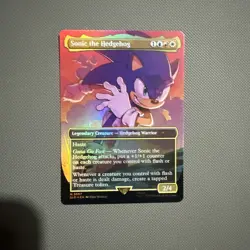 Sonic The Hedgehog (Rainbow Foil) Secret Lair Drop Foil Magic The Gathering MTG - Image 1