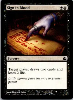 Sign in Blood - 101 - Commander - Magic MTG - LP - Image 1