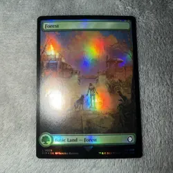 MTG - Forest (0853) (Surge Foil) 853 Foil NM Universes Beyond: Fallout - Image 1