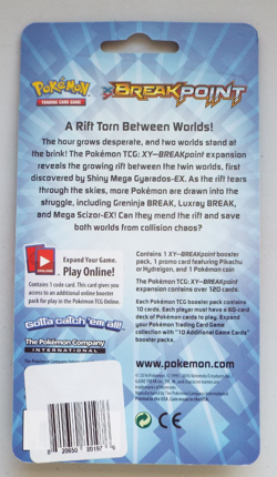 Pokemon 2016 BreakPoint Checklane Blister Pack w Pikachu XY95 Promo Card - Image 2