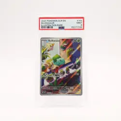 Bulbasaur - 143/142 PSA 9 Stellar Crown Illustration Rare Pokemon - MINT - Image 1