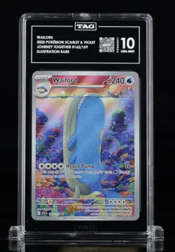 Pokemon Wailord 162/159 Journey Together Illustration Rare Holo TAG 10 2025 - Image 1