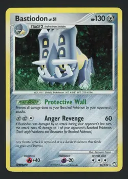 Bastiodon 21/123 DP Mysterious Treasures Deck Exclusives Holo Rare Pokemon TCG - Image 1