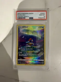 Pokemon Keldeo Crown Zenith Galarian Gallery Full Art #GG07 PSA 10 Gem Mint - Image 1