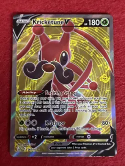 Kricketune V 142/163 Battle Styles NM Full Art Ultra Rare Pokemon Card - Image 1