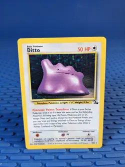 Pokemon Card Ditto 3/62 Fossil Set Rare Holo WOTC - Image 1