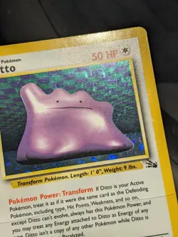 Pokemon Card Ditto 3/62 Fossil Set Rare Holo WOTC - Image 3