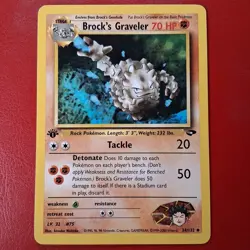 Brock's Graveler 34/132 Gym Challenge Regular First Edition Pokemon Card - Image 1