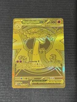 Mega Charizard X ex 130/094 Phantasmal Flames Gold Hyper Rare Pokemon Card MINT - Image 1