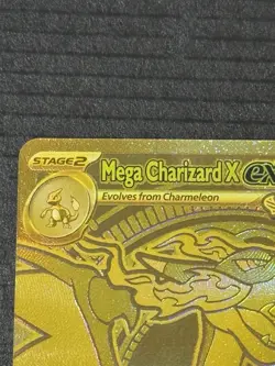 Mega Charizard X ex 130/094 Phantasmal Flames Gold Hyper Rare Pokemon Card MINT - Image 3